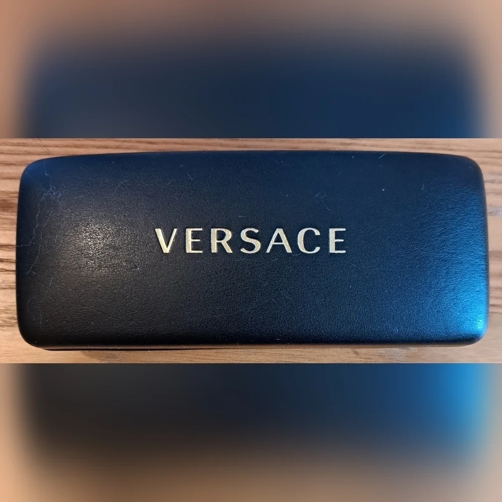 EUC Versace VE3293 Black & Grey Marble Cat Eye Casual Reading Glasses Frames